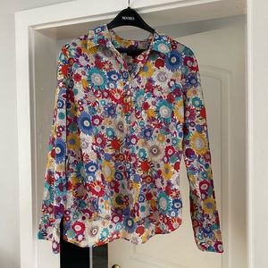 Liberty of London for Target flower button up blouse dress shirt